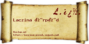 Laczina Árpád névjegykártya